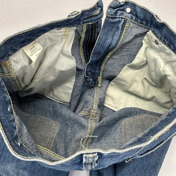 Vtg AEO Jambe Semi Evasee Jeans Mens 29/30 fits 30x30 Cotton Bootcut Distressed - Picture 4 of 7